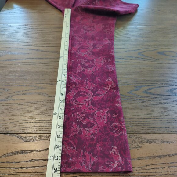 Soft Surroundings Womens Red‎ Gold Pull-on Thick Leggings Pants Sz S Floral - Picture 11 of 13